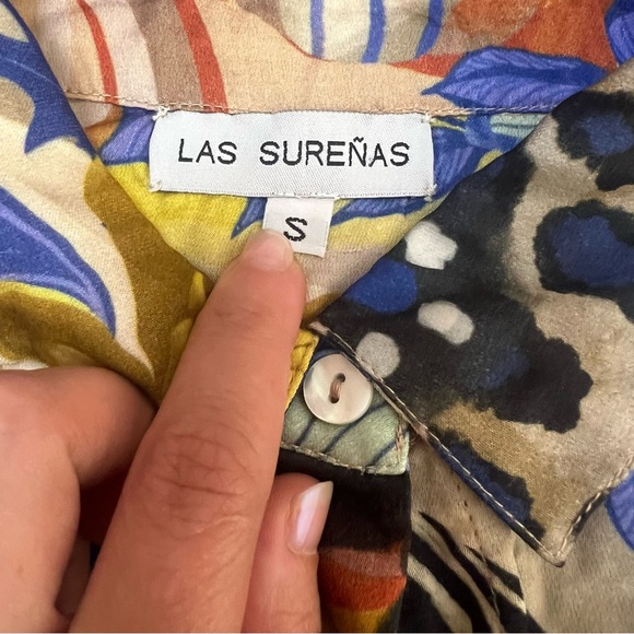 Las Surenas Mushroom Fungi Floral Print Soft Top Pant Matching Outfit Set - Picture 3 of 6